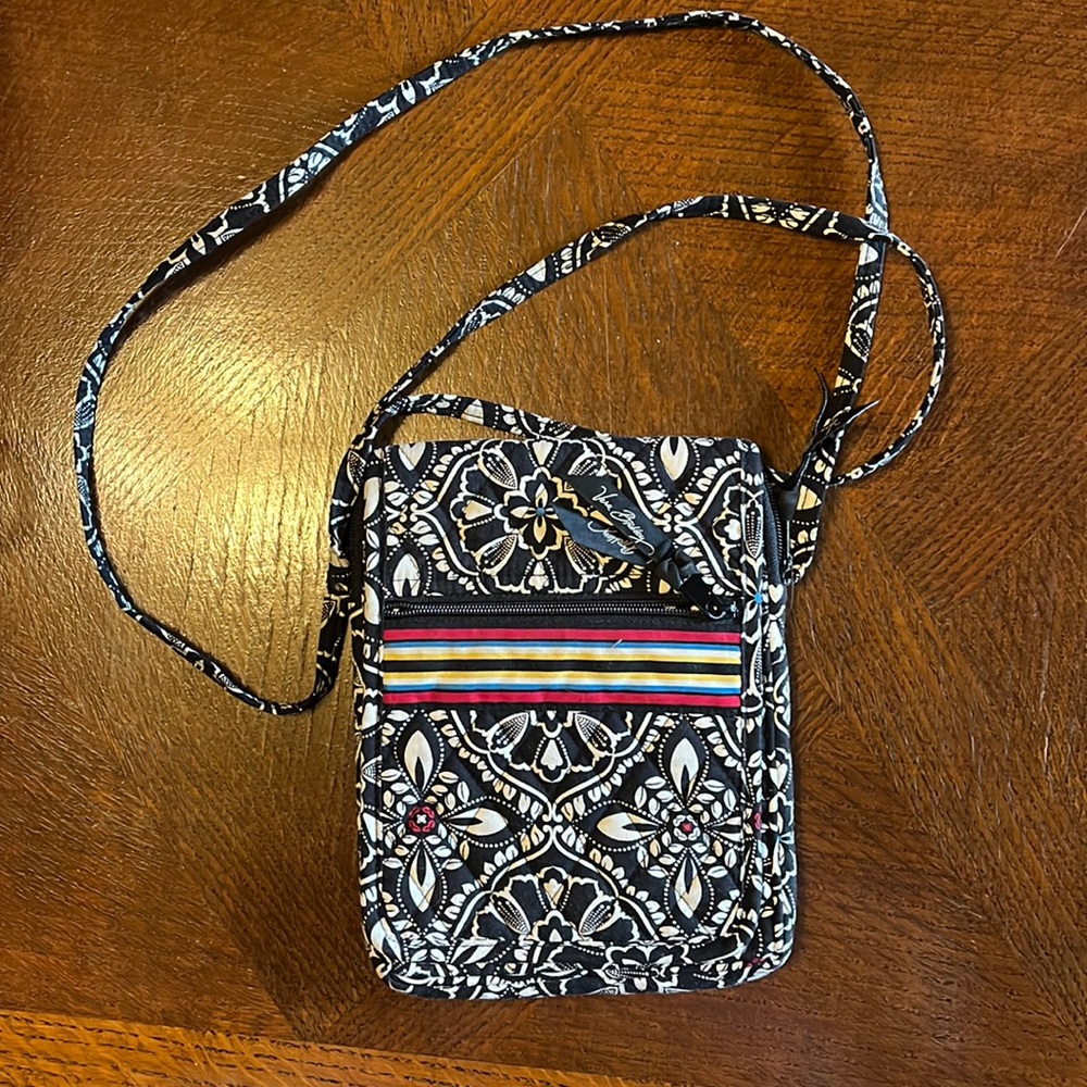 Vera Bradley black quilted crossbody bag